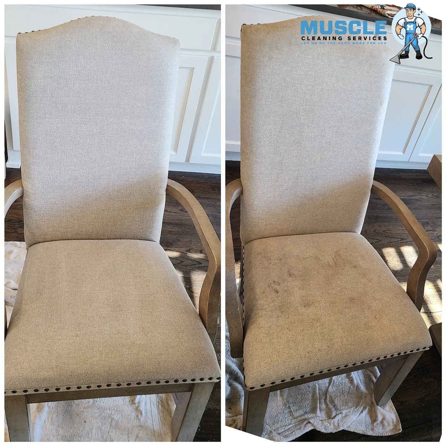 Muscle Cleaning Services - Stains on Chair